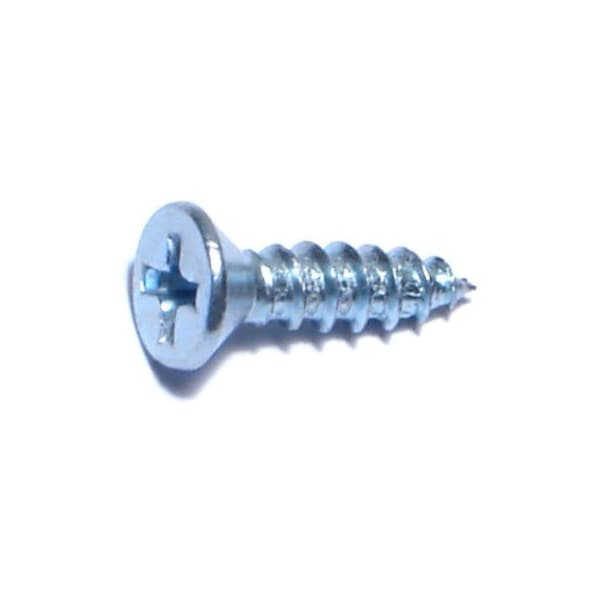 Midwest Fastener Sheet Metal Screw, #8 x 5/8 in, Zinc Plated Steel Flat Head Phillips Drive, 100 PK 03011 - main